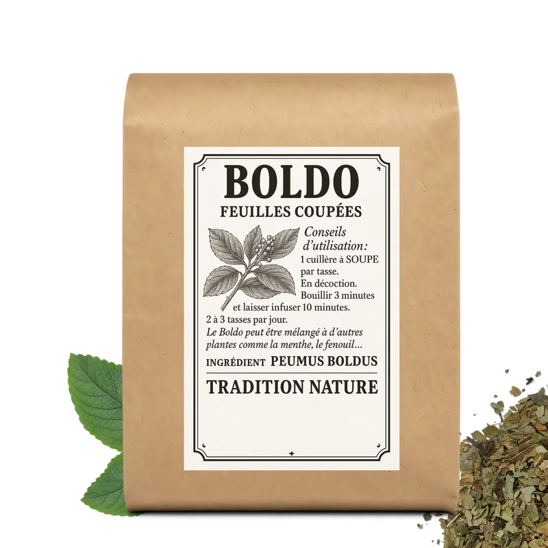 Boldo infusion vrac | Tisane feuilles coupées (Peumus boldus)