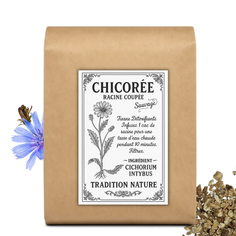 Chicorée sauvage racine coupée | tisane vrac Tradition Nature