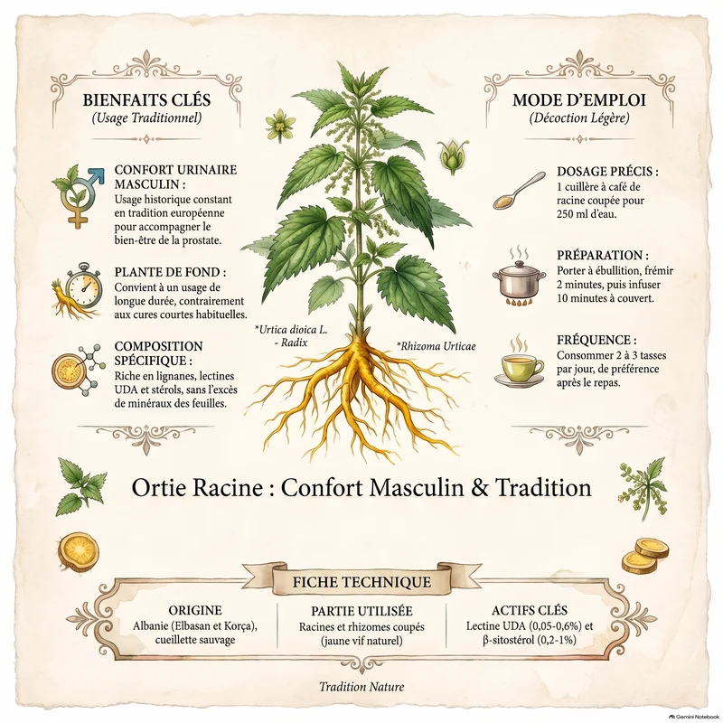 Ortie racine coupée | Urtica dioica
