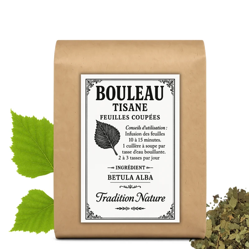 Bouleau tisane - Betula alba - Feuilles coupées
