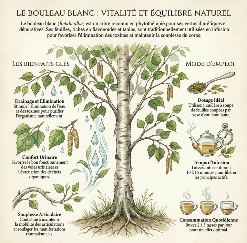 Bouleau tisane - Betula alba - Feuilles coupées