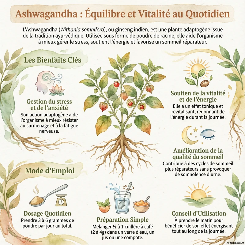 Ashwagandha Ginseng Indien 150 g | Poudre de plante ayurvédique