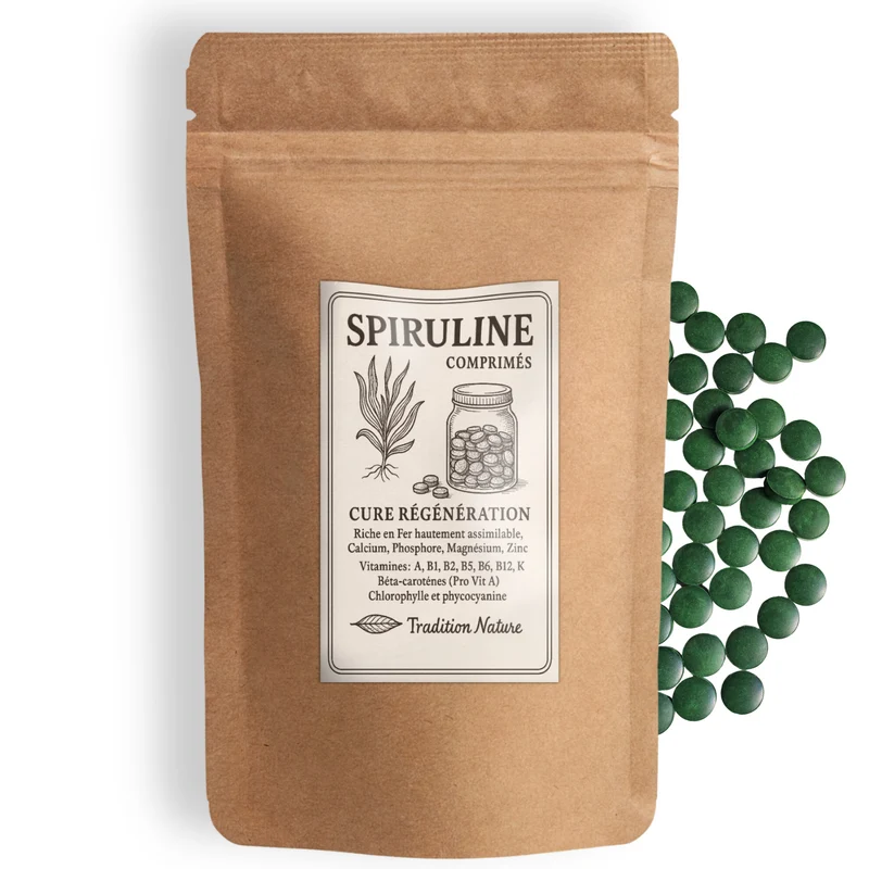 Spiruline comprimés (250 mg ou 500 mg)