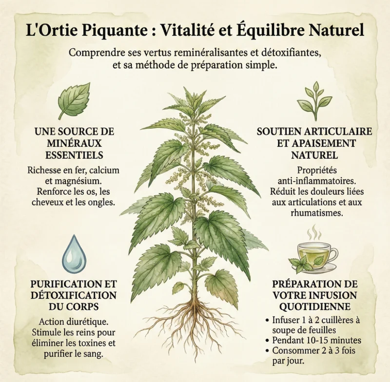 Ortie feuilles coupée tisane | Urtica dioica