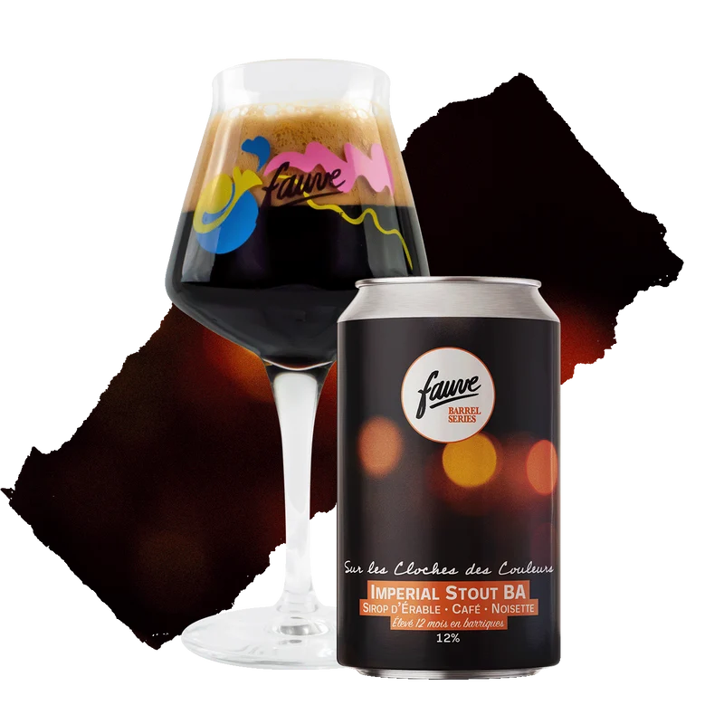 Sur les Cloches des Couleurs - Imperial Stout BA Sirop d'Érable, Café, Noisette - Élevé 12 mois en Barriques – 33cL