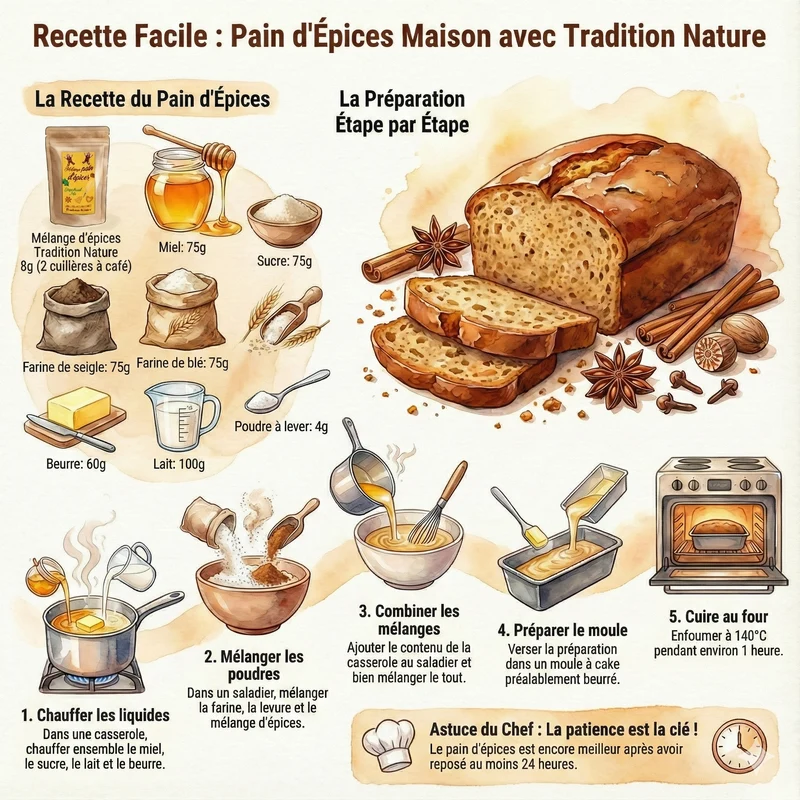Mélange pour pain d'épices & Recette facile | Épices de Noël Tradition Nature