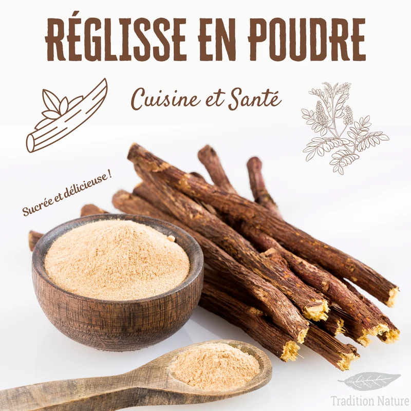 Racine de réglisse en poudre