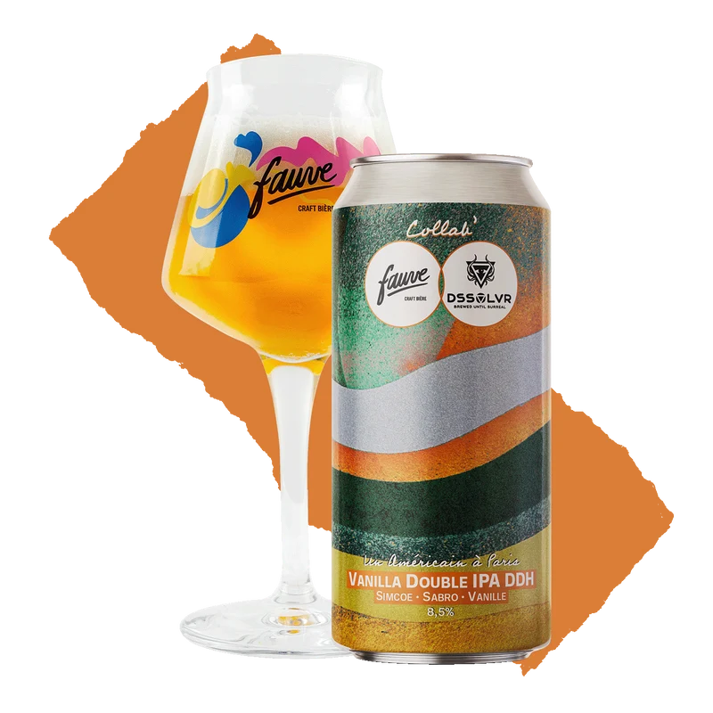 Un Américain à Paris - Vanilla Double IPA DDH Simcoe, Sabro, Vanille - Collab' Dssolvr - 44cL