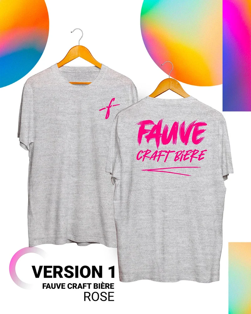T-shirt Fauve "Signature" : Gris Clair Chiné