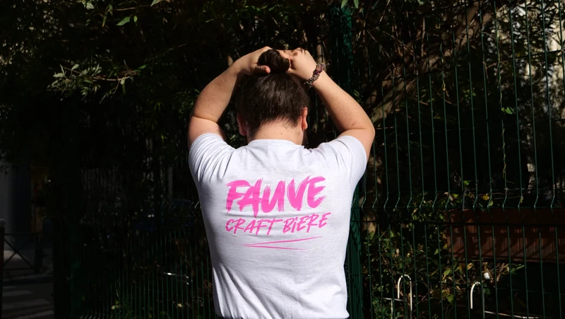 T-shirt Fauve "Signature" : Gris Clair Chiné