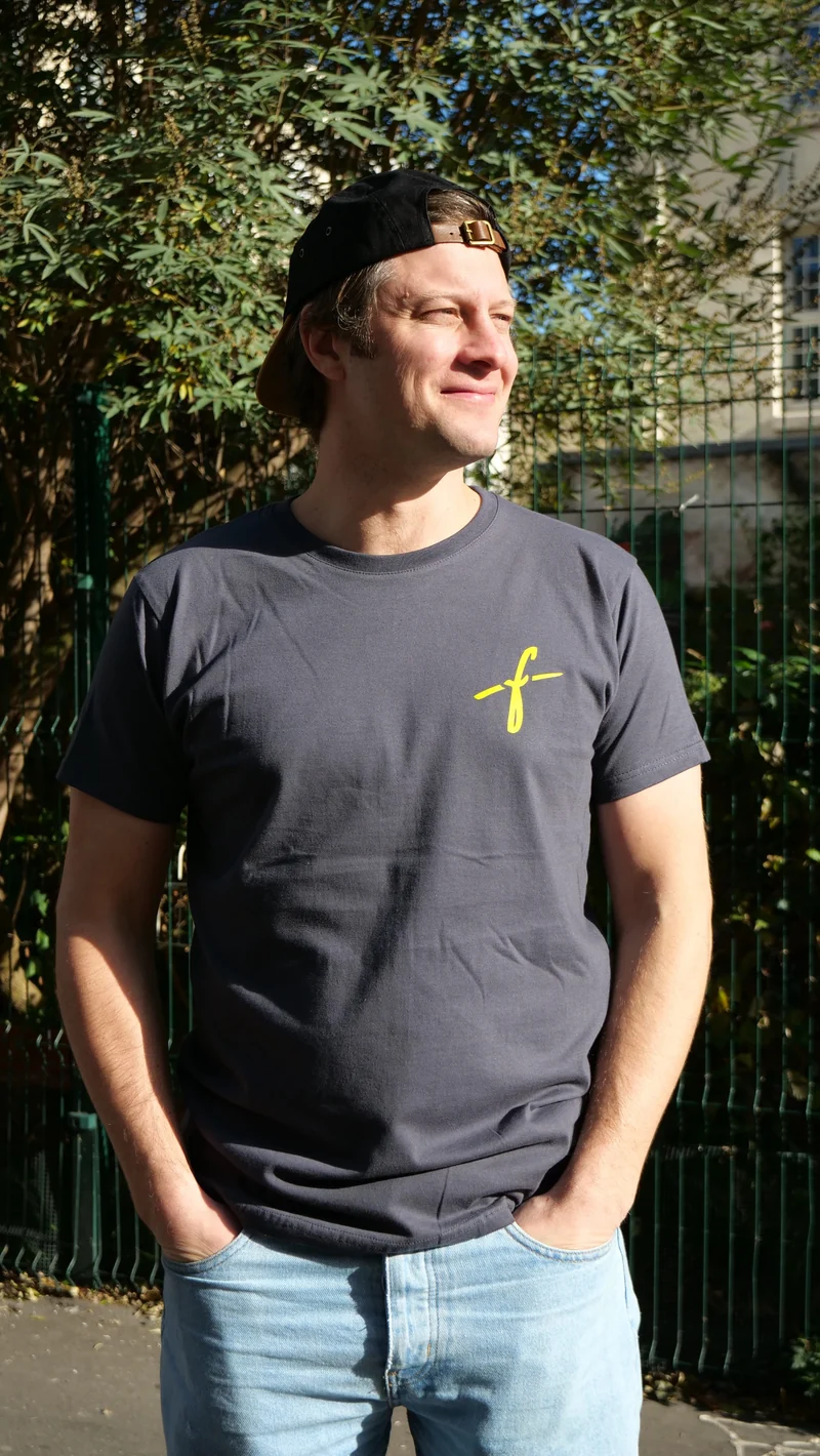 T-Shirt Fauve "Signature" : Gris Foncé Chiné