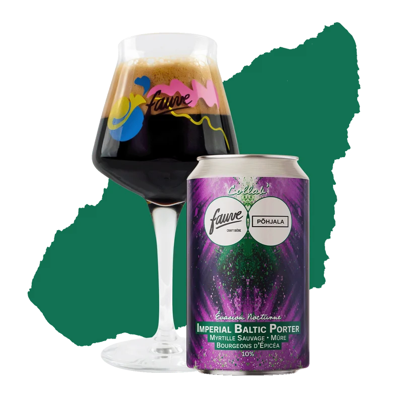 Évasion Nocturne - Imperial Baltic Porter - Myrtille Sauvage, Mûre, Bourgeons d'Épicéa - Collab' Põhjala - 33cL