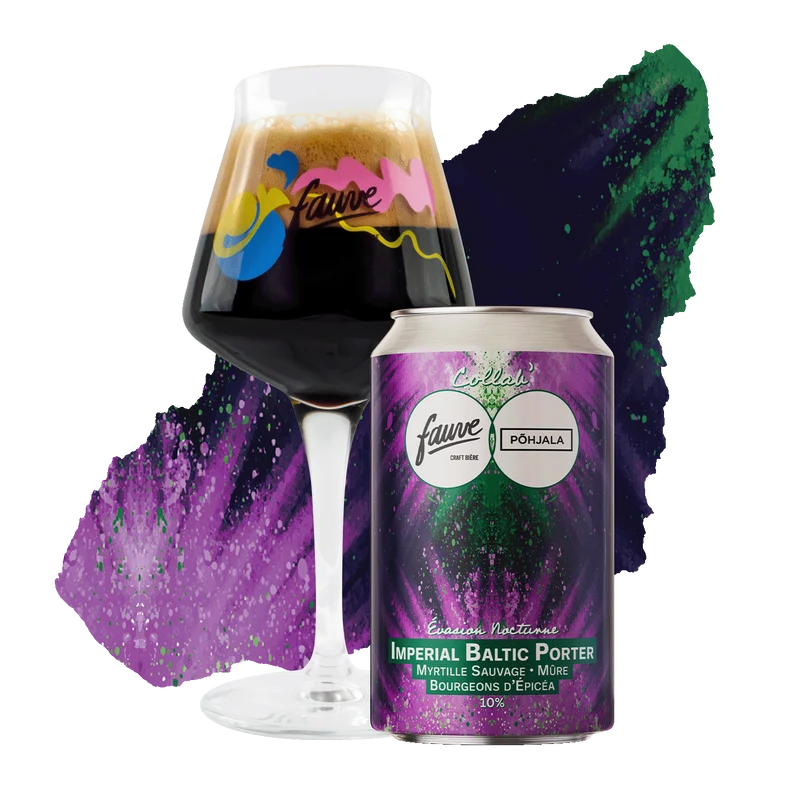 Évasion Nocturne - Imperial Baltic Porter - Myrtille Sauvage, Mûre, Bourgeons d'Épicéa - Collab' Põhjala - 33cL