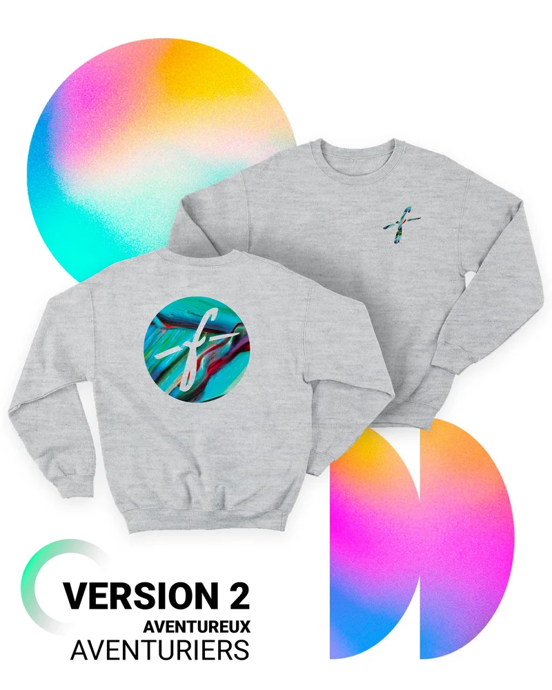 NEW Sweat-shirt Fauve Gris Chiné