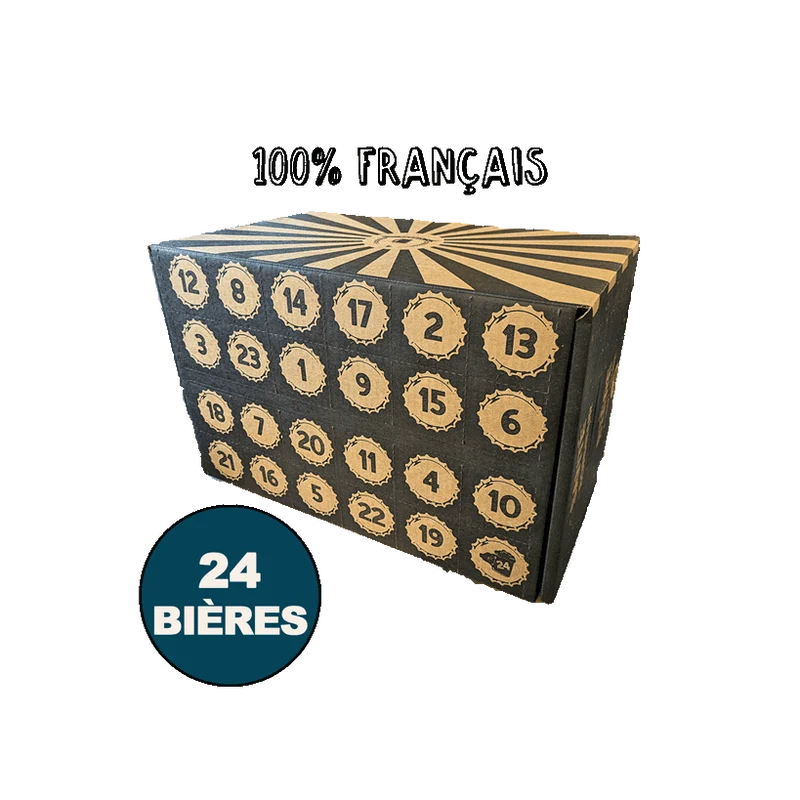 Calendrier "100% Français" - Calendrier de l'Avent de 24 Bières Craft - Livraison mi-Novembre