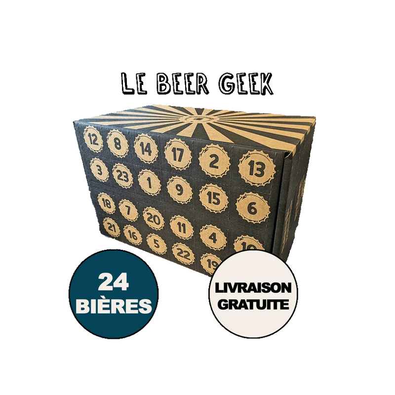 Calendrier "Le Beer Geek" - Calendrier de l'Avent de 24 Bières Craft de prestige - Livraison mi-Novembre