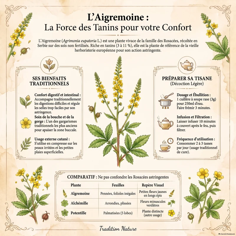 Aigremoine tisane | Plante coupée