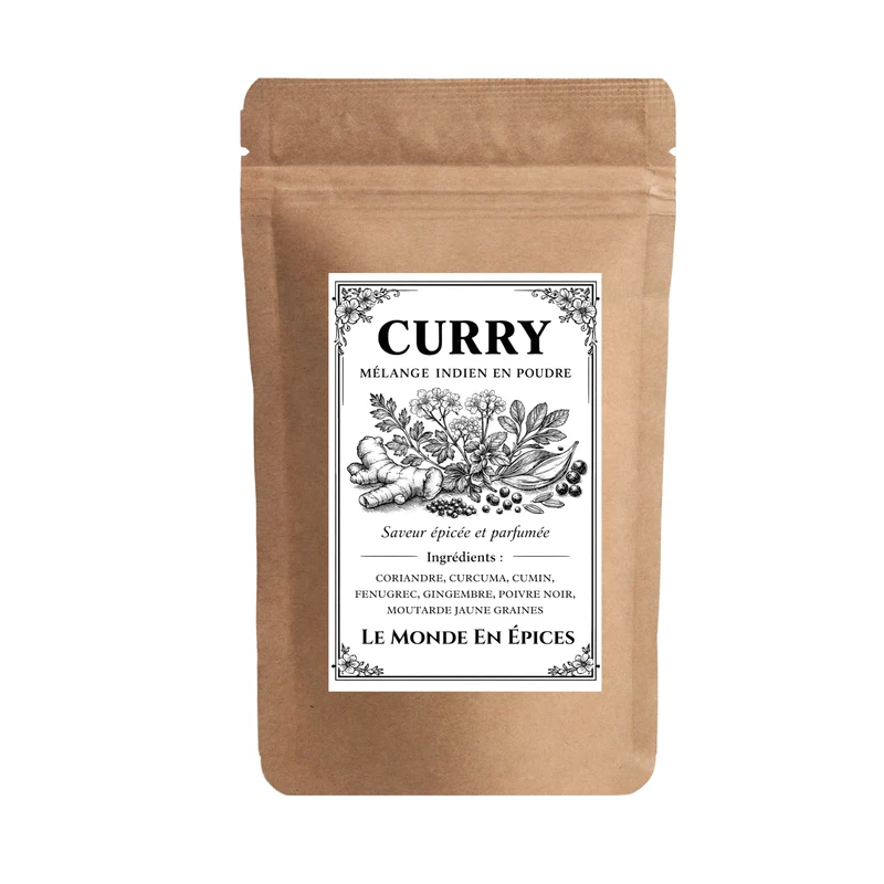 Curry doux de Madras | production France - 35 g à 1 Kg