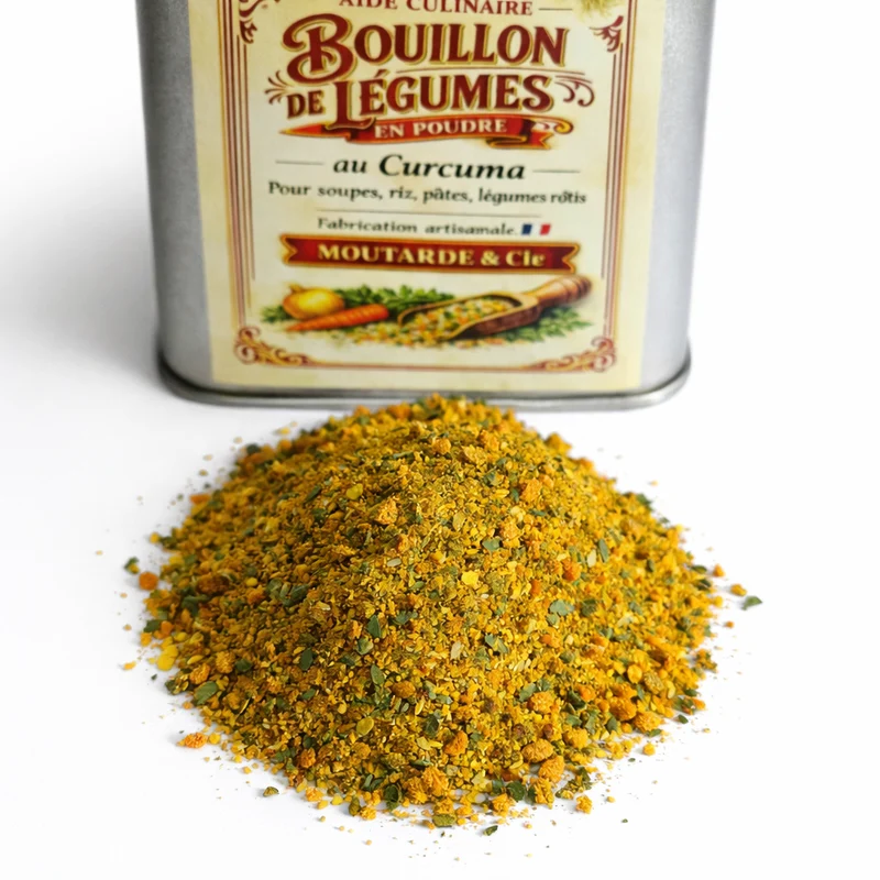 Aide culinaire légumes et curcuma en poudre