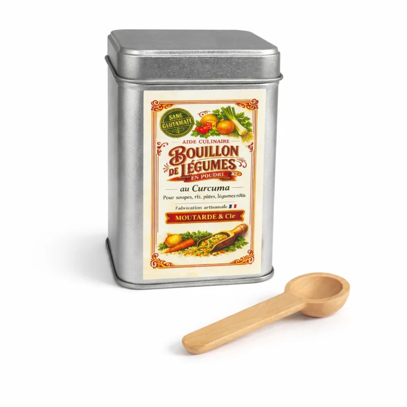 Aide culinaire légumes et curcuma en poudre