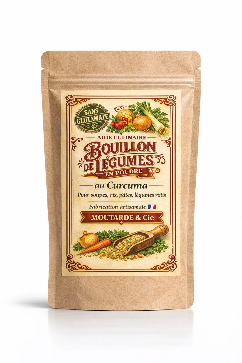Aide culinaire légumes et curcuma en poudre