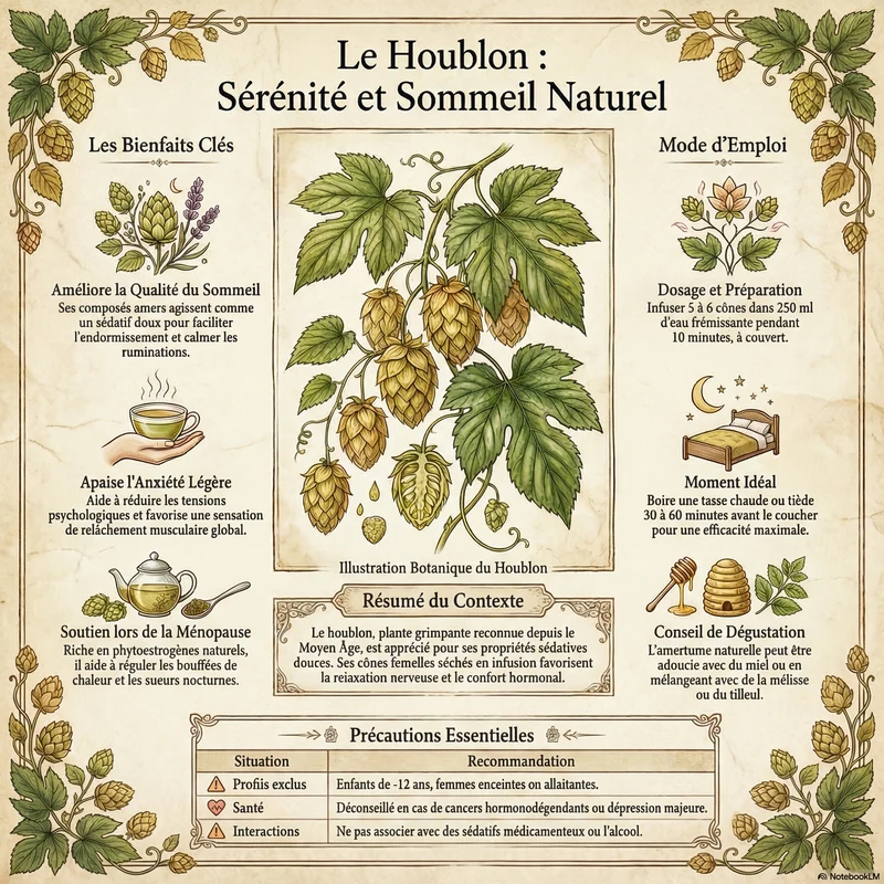 Tisane houblon cônes | Sommeil détente