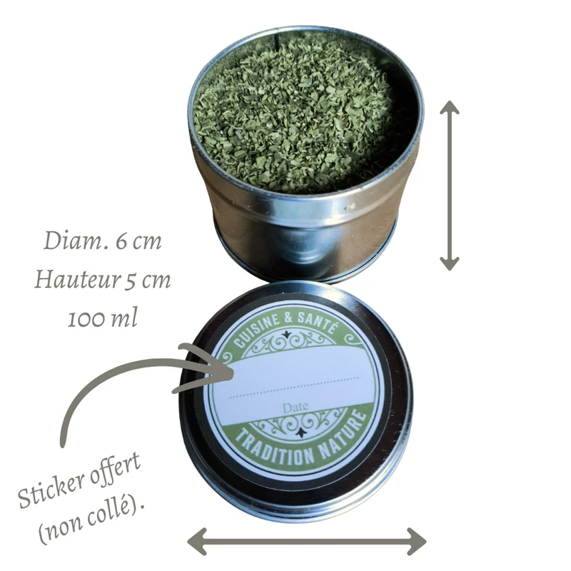 Boîte à épices métal argenté 100ml – Pot Vide, rechargeable | Rangement cuisine