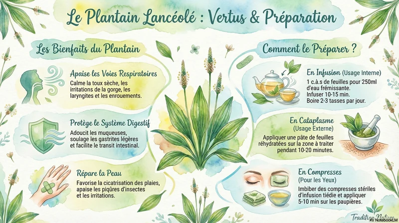 Plantain lanceolé | Tisane feuilles coupées