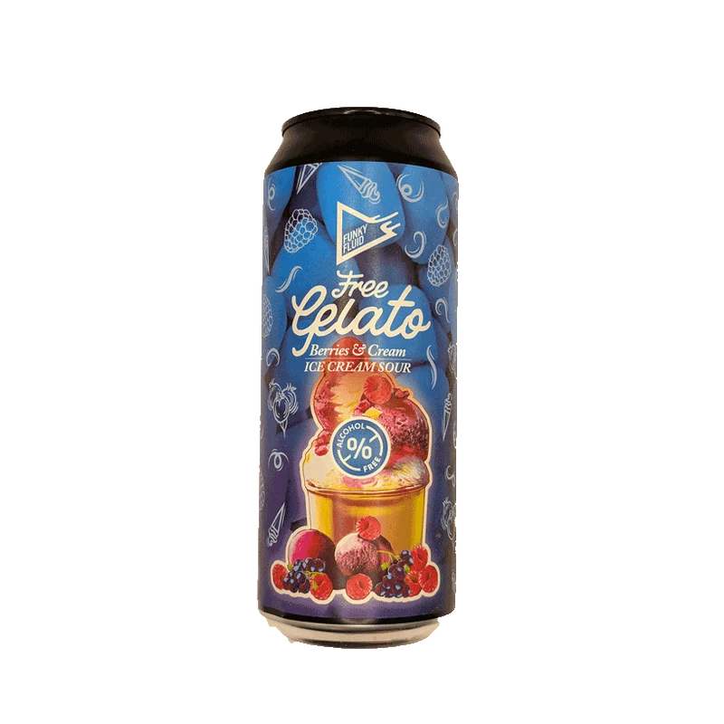 Funky Fluid - Free Gelato Berries & Cream 50cl | Ice Cream Sour sans alcool