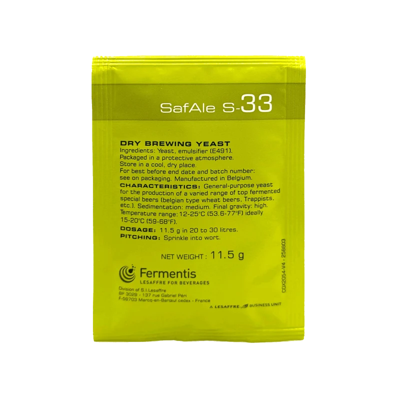 SafAle S-33 Fermentis - 11.5g