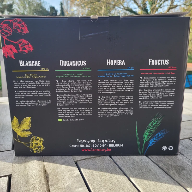 Promo - Pack 4 bières 2 verres Lupulus