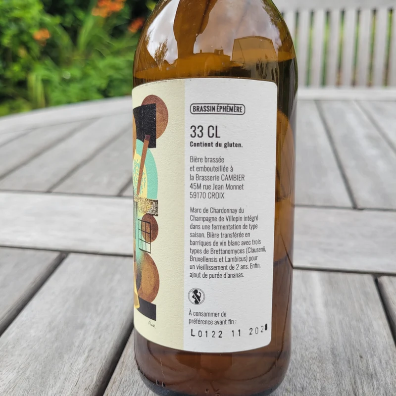 Saison mixte Chardonnay Ananas - Brasserie Cambier - 33cl
