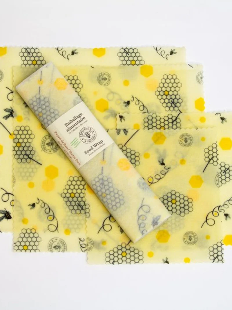 Emballage en cire d'abeille bio | Kit de départ