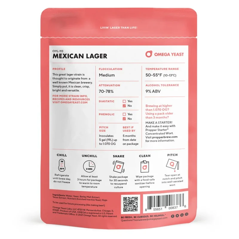 Omega Yeast - Mexican Lager ( OYL-113) - 150ml