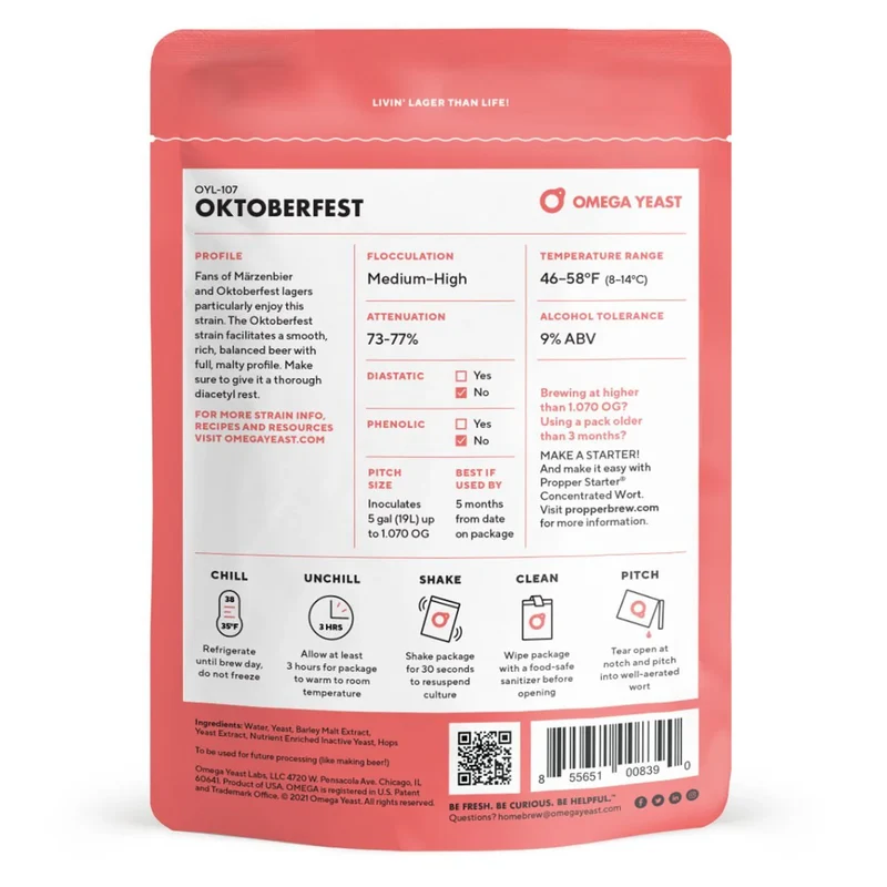 Omega Yeast - Oktoberfest ( OYL-107) - 150ml
