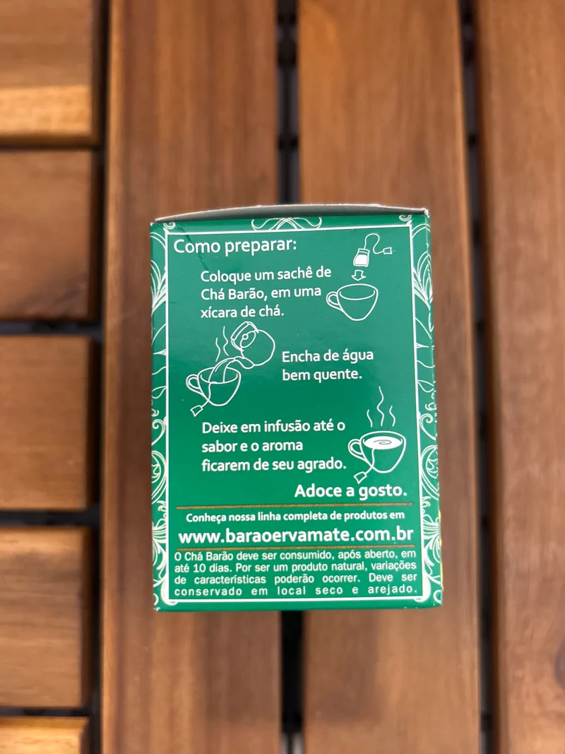 Tisane à l'Anis verte (Chá de Erva-Doce) - BARÃO - Contém 10 sachês