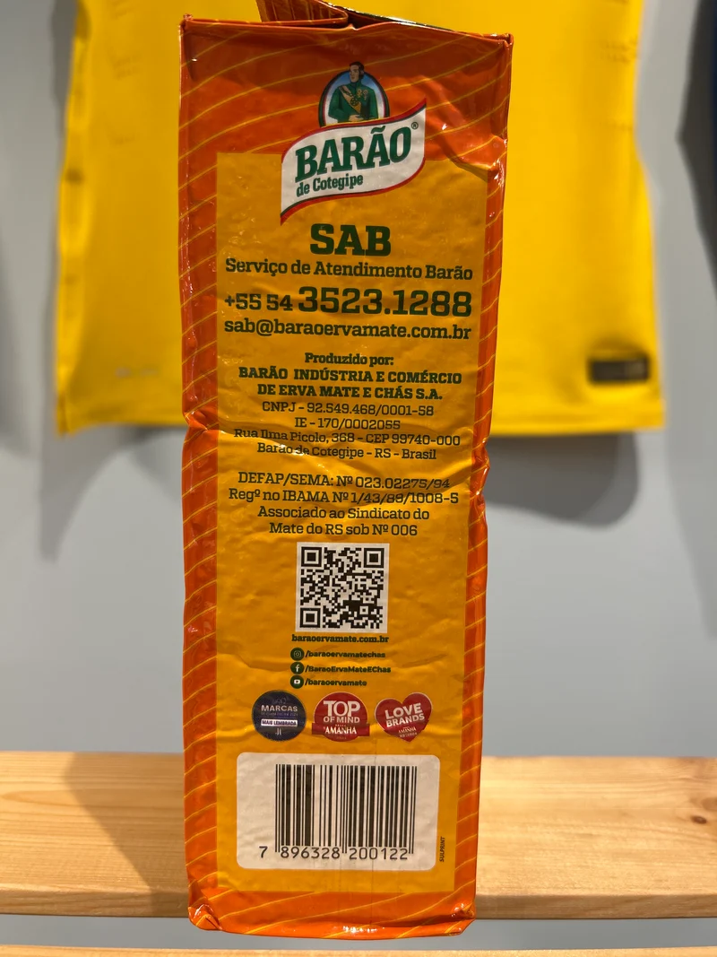 Combo - Erva Mate Chimarrão (Yerba Maté) - BARÃO - 1kg - Compre 3 unidades e ganhe 10% de desconto