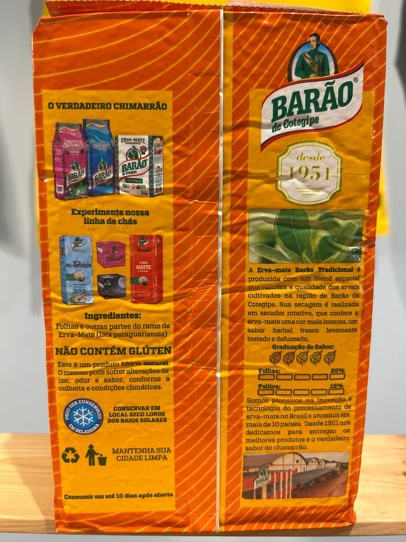 Combo - Erva Mate Chimarrão (Yerba Maté) - BARÃO - 1kg - Compre 3 unidades e ganhe 10% de desconto