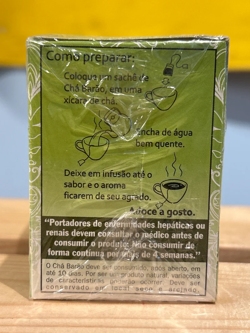 Chá de Boldo BARÃO - Contém 10 sachês