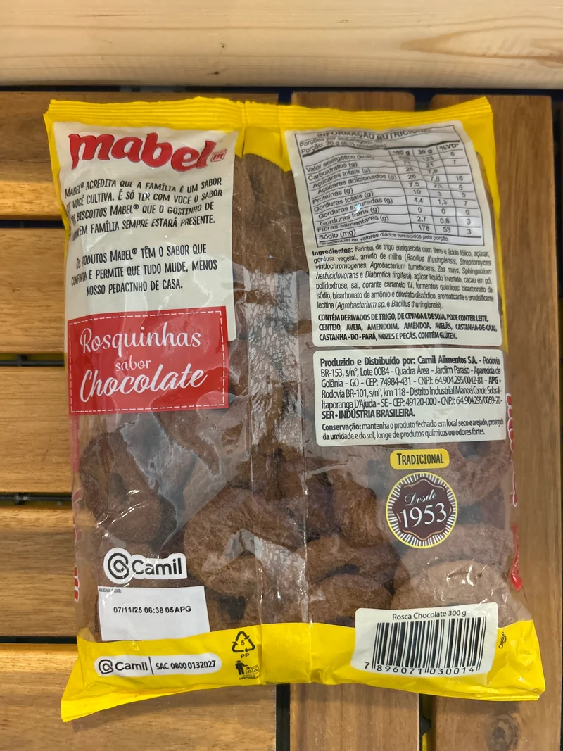 Biscuit saveur chocolat (Rosquinha de Chocolate) - MABEL - 300g