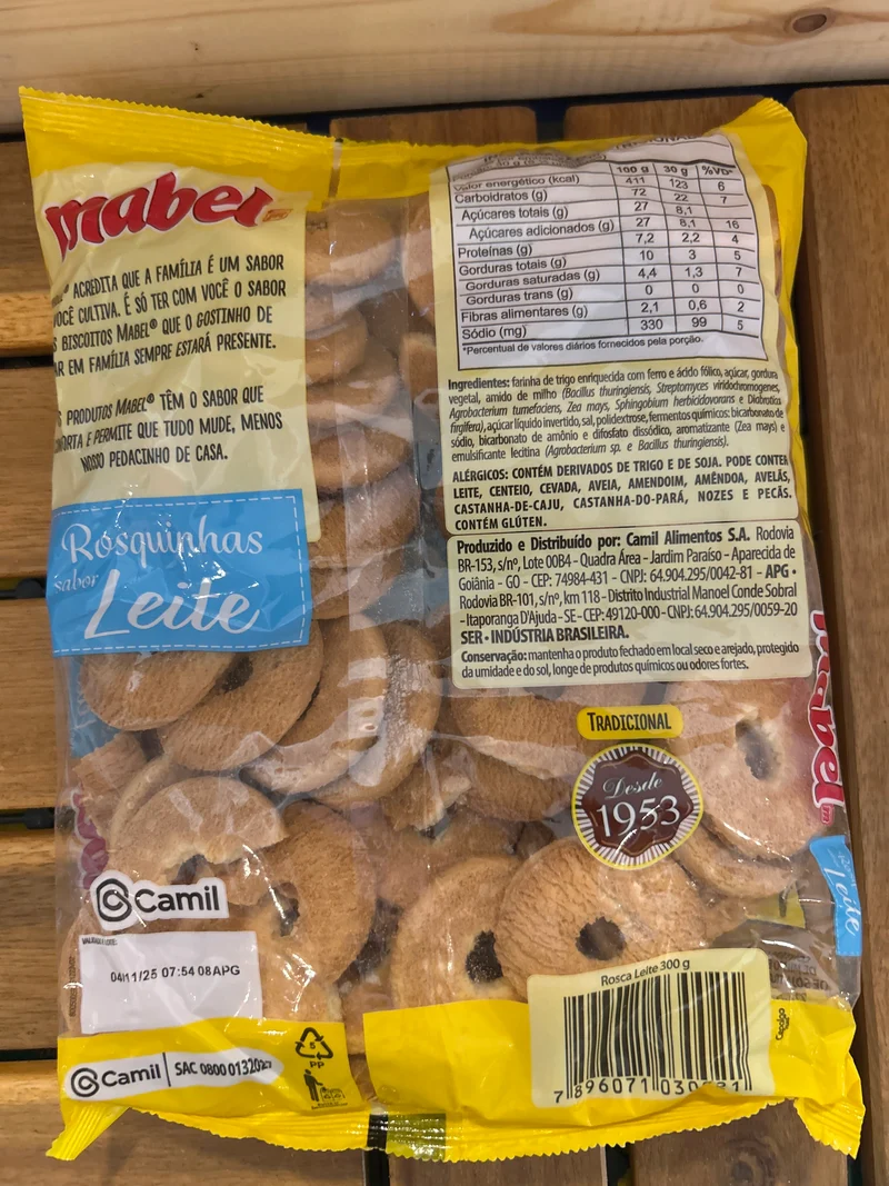 Biscuit saveur lait (Rosquinha de Leite) - MABEL - 300g