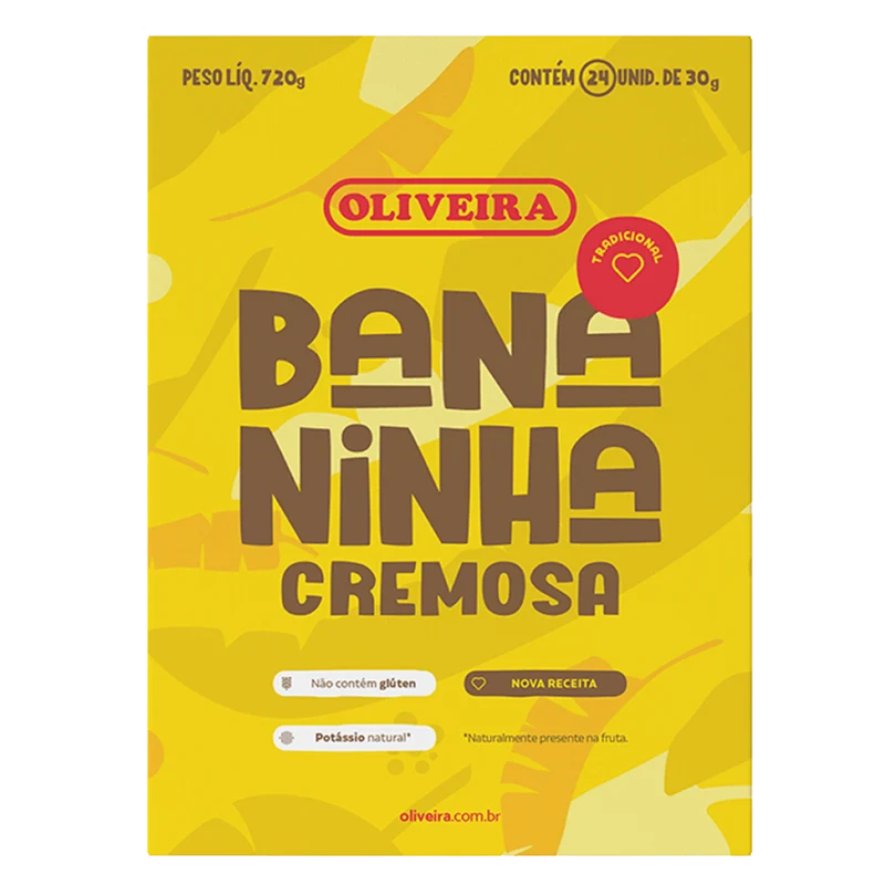 Bonbon à la pâte de fruit banane crémeuse - (Bananinha Cremosa ) - OLIVEIRA - 720g