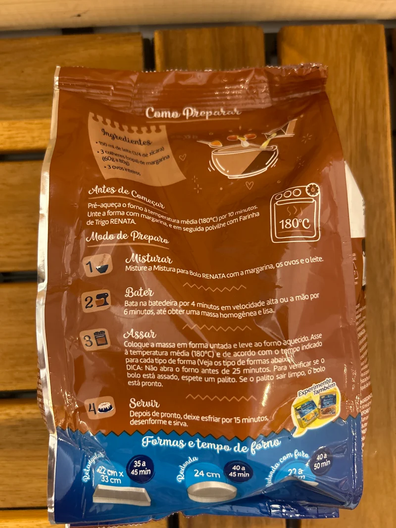 Préparation pour Gâteau au Chocolat (Mistura para Bolo de Chocolate) - RENATA - 400g