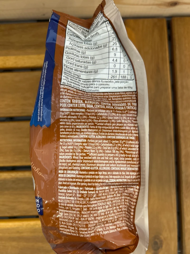 Préparation pour Gâteau au Chocolat (Mistura para Bolo de Chocolate) - RENATA - 400g