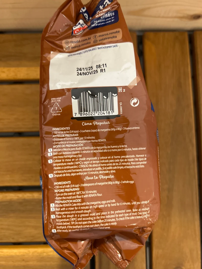 Préparation pour Gâteau au Chocolat (Mistura para Bolo de Chocolate) - RENATA - 400g