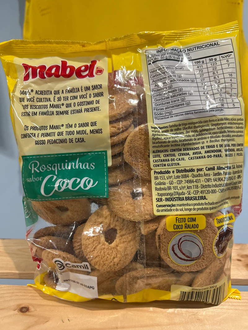 Biscuit saveur noix de coco (Rosquinha de Coco) - MABEL - 300g