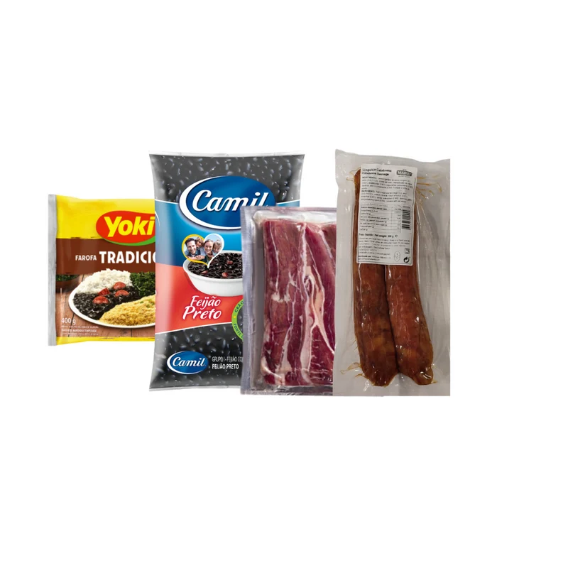 Kit Feijoada MPB (Pequeno) - 1 Feijão + 1 Linguiça calabresa + 1 Carne Seca + 1 Farofa Yoki