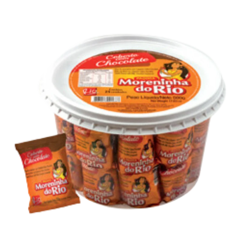 Douceur poudre de cacahuète enrobées de chocolat forme bouchon (Paçoca Rolha Coberta c/ Chocolate) MORENINHA DO RIO - 300g - Promoção