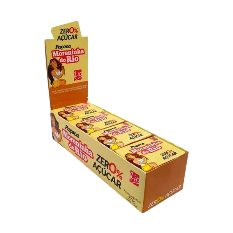 Douceur poudre de cacahuète zéros sucre forme rectangle (Paçoca Quadrada Zero Açúcar) MORENINHA DO RIO - 276g