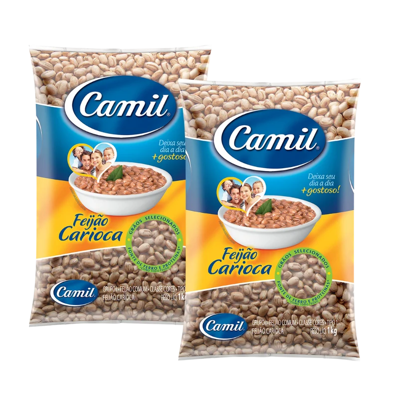 Combo - Feijão Carioca - CAMIL - 1kg - Compre 2 unidades e ganhe 10% de desconto